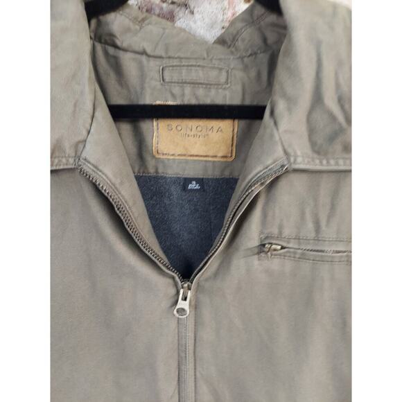Sonoma Jacket Mens Sz XL Brown / Green Fleece Lined Warm - Picture 2 of 3